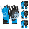 toolant 100% Waterproof Gloves Bulk Pack, 3 Pairs, Winter Work Gloves for Cold Weather, Touchsreen, Warm Freezer Gloves, Thermal Insulated, With Grip,