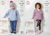 King Cole Children's Easy Knitting Pattern, Raglan Sleeve, Double Knit Sweater, Cardigan and Hat (6184), 22” – 26” (56cm – 66cm)