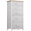 YITAHOME Narrow Chest of Drawers with 5 drawers, Fabric Dressers with Easy Pull Handle,Sturdy Steel Frame,Storage Drawers for Bedroom, Closet,