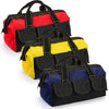Mezchi 3 Pack 13"/33cm 5 Pockets Tool Bag, Wide Mouth Tool Tote Bags with Waterproof Base, Heavy Duty Tool Storage Bag Organizer for Various Tools,