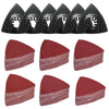 156Pcs Multi Tool Sanding Pad Kit, 6Pcs Triangle Sanding Pads, 150Pcs multitool sanding pad, 40/60/80/120/180/240 Grits Hook & Loop Multitool