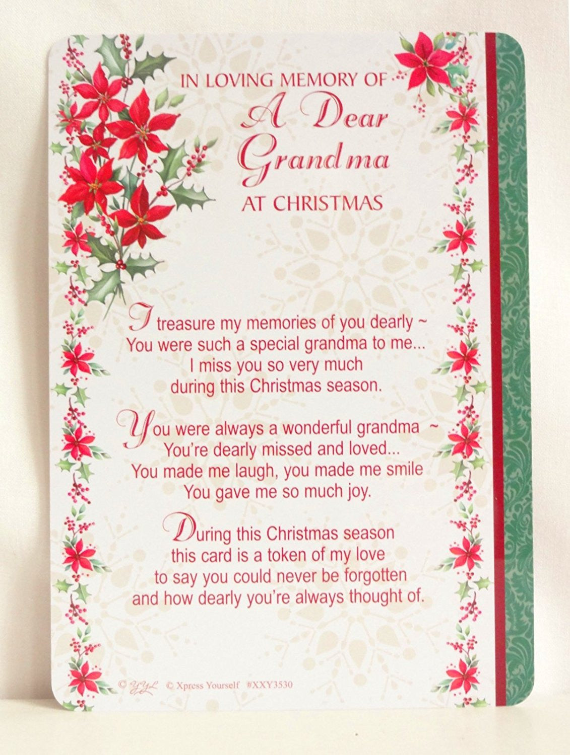 Grave Card - In Loving Memory Of A Dear Grandma At Christmas