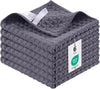 Moosfor Set of 6 Microfibre Cloths, Super Absorbent and Soft Tea Towels, Quick-Drying and Lint-Free Cleaning Cloths, 30 x 30 cm, Dark Grey