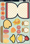 Wobbler Die-Cut Punch-Out Card 2-Sheet Pack-Chuck White/Orange