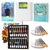 Inburit Acrylic Paint Set for Adults Art Painting Kit with 18 Color Acrylic Paints Blank Canvas Paint Brushes Palette, Best Gift for Birthday
