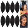 Soft Twist Hair for Afro Marley Locs, Black Pre-Separated Spring Twist Hair for Locs Crochet Braiding Hair for Curly Marley Braiding Hair Extensions
