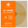 50x 12 Inch Anti Static Inner Vinyl Record Sleeves | Audiophile Poly Lined Plastic Protective Album LP Sleeve | Replaces Paper Sleeves & Fits Inside