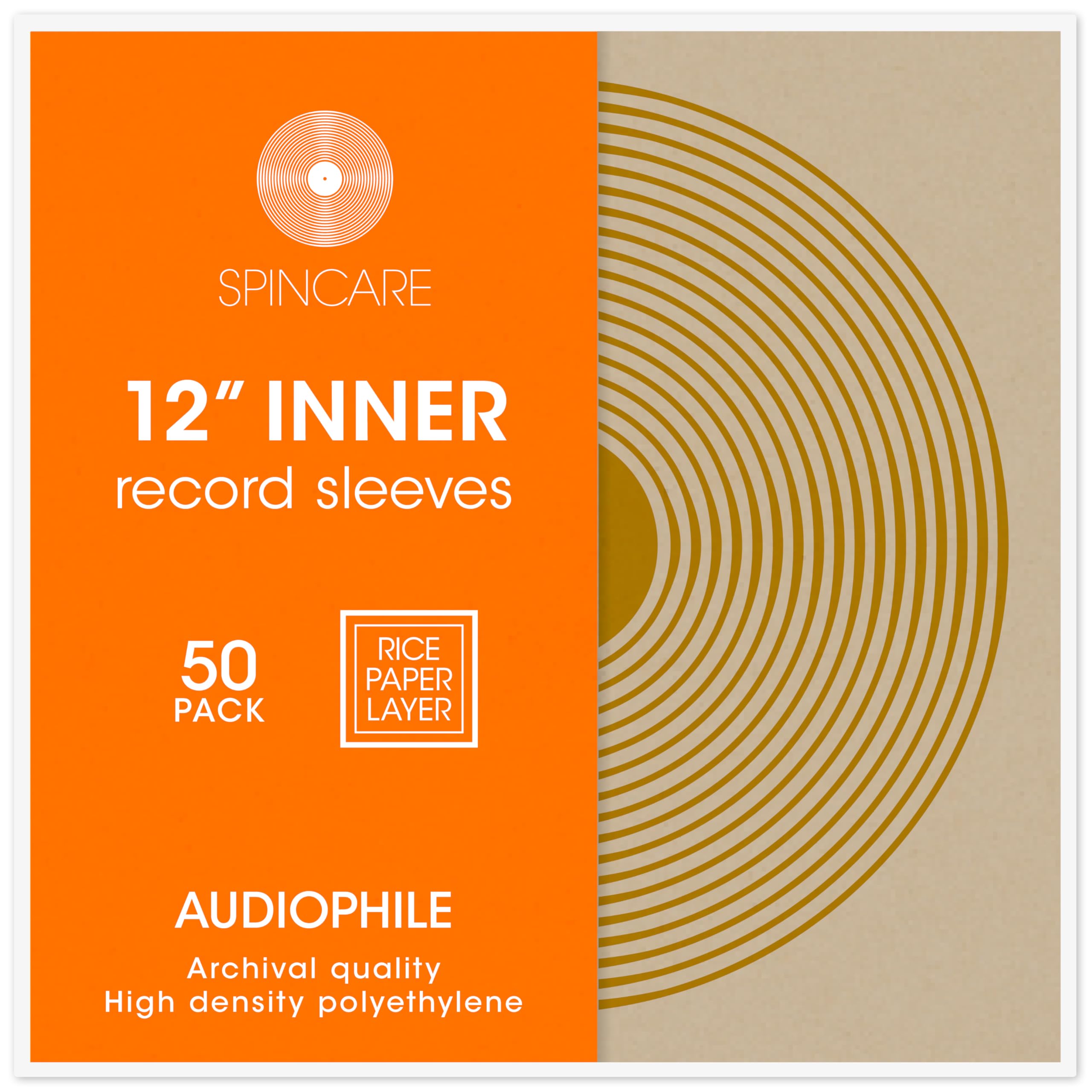50x 12 Inch Anti Static Inner Vinyl Record Sleeves | Audiophile Poly Lined Plastic Protective Album LP Sleeve | Replaces Paper Sleeves & Fits Inside