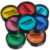 Moon Creations Pro Face & Body Makeup | Brights Set | 36g | Professional Colour Paint Cake Pots for Face Painting | Face Paint For Kids, Adults, Fancy