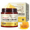 Beef Tallow Skin Care, Beef Tallow and Honey Cream 120g, Beef Tallow Moisturizer, Natural Organic Grass - Fed Whipped Beef Tallow and Honey Balm -