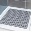 Shower Mat Square Non Slip Bath Mat DIY Cut Safety Bathroom Mat for Bathroom Accessory with Strong Suction Cups on the Bottom 54?54 CM (Grey)