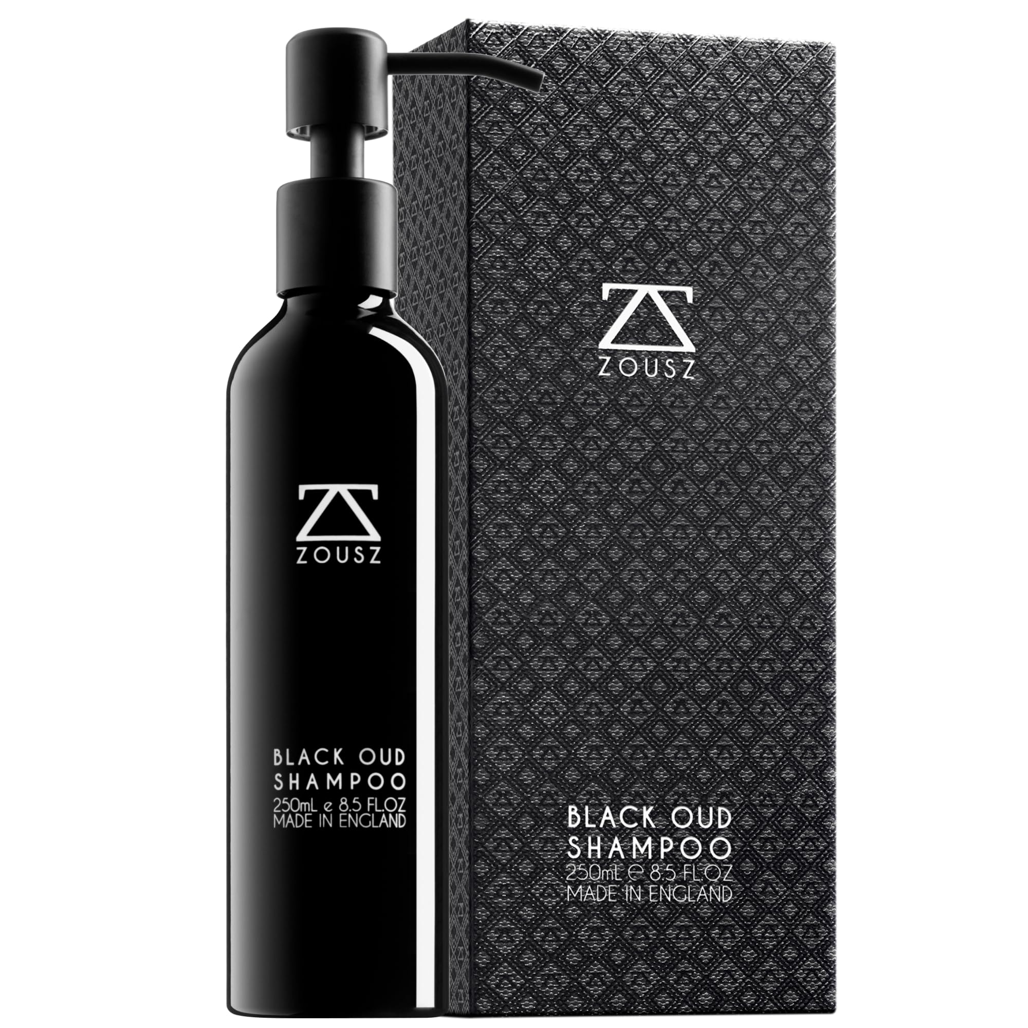 ZOUSZ Beard Shampoo For Men - Black Oud Cleansing, Vitalising and Nourishing Daily Beard Wash Containing Natural & Organic Ingredients + PRO-Vitamins