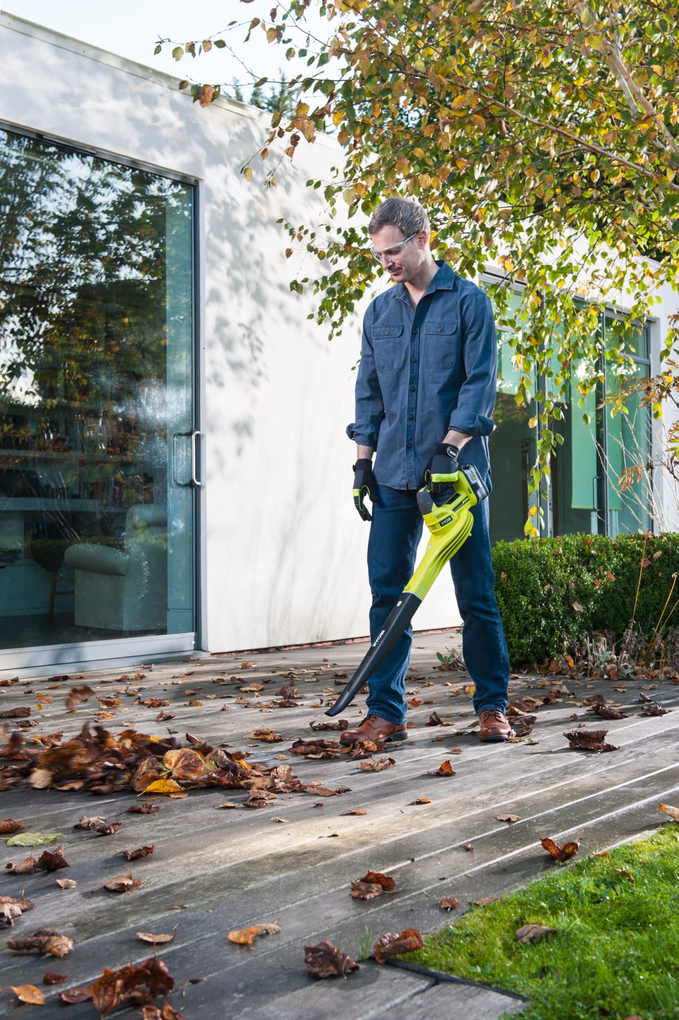 Ryobi OBL1820S ONE+ Cordless Blower, Air Speed (Zero Tool), 245 km/h, 18 V, Hyper Green and Grey