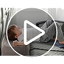 Maliton Airplane Footrest, Inflatable Foot Rest for Kids, Adjustable Height Travel Pillow On Airplanes, Cars, Office, Toddler Travel Essentials (Dark Grey, 2 Pack