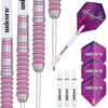 Unicorn Steel Tip Darts Set | Autograph Series Style 1 | 80% Natural Tungsten Barrels with Pink Accents | 22 g
