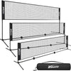 DAWOO Portable Sports Net Set - For Tennis, Soccer, Pickleball, Kids Volleyball, Badminton - Easy Setup Nylon Net with Poles (3M)
