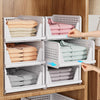 SNSLXH 5 Pack Wardrobe Storage Organiser, Stackable & Foldable Closet Organisers for Bedroom Bathroom Laundry Room Wardrobe Storage, Space-Saving