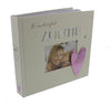 Wonderful Auntie x 4" x 6" 50 page Photo Album - White with Purple Heart