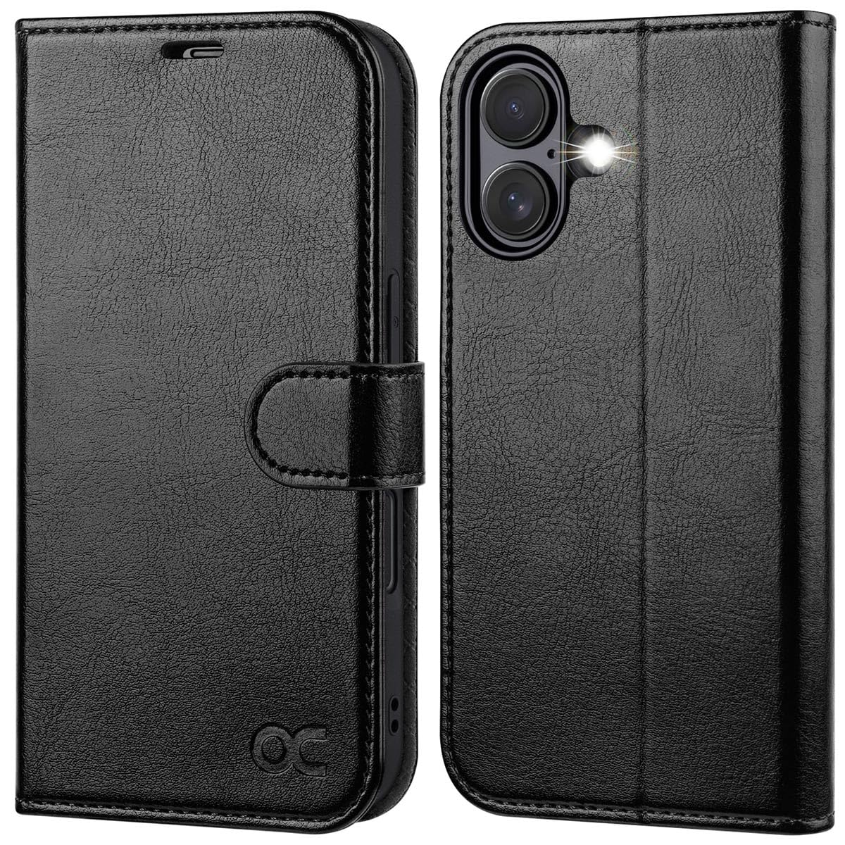 OCASE for iPhone 17 Case, PU Leather Wallet, Magnetic Flip Folio Cover with RFID Blocking, Card Holders, Shockproof TPU, and Kickstand for 6.3 Inch