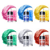 Edible Glitter for Drinks- 6 Colours Edible Glitter with 4 Colours Gel Food Colouring for Cake Decorations, Edible Lustre Dust for Cocktails, Fondant,
