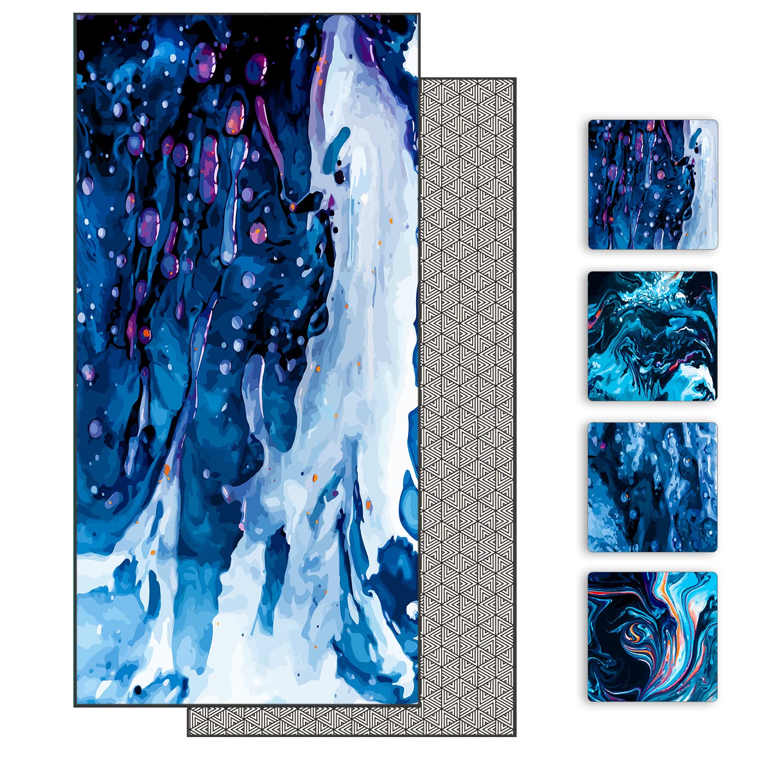 DARCHEN Microfiber Beach Towels Oversize Quick Dry Towel[1 or 4 Pack] Travel Swimming (A [1 Pack] - Dawn on Beach, Large - 160 x 80 CM)