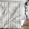 Lerores Shower Curtain, 200 x 200 cm, Marble, Weighted Hem, Anti-Mould Textile, Water-Repellent, Washable Polyester Bath Curtains with 12 Eyelets and