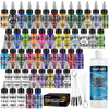 HOMY ARTY Airbrush Paint - 42 Colors with 6 Thinner & 500 ml Cleaner Kit with Brushes Airbrush Paint Set, Ready to Spray Acrylic Air Brush Paints for