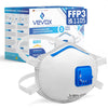 VEVOX? FFP3 Dust Mask - Set of 5 - Valved Face Masks - Respirator - Protection e.g. for Construction, Sanding, Spray Painting, Cleaning, Mould, Fine