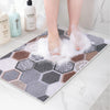 Shower Mat 40 x 60 cm Non Slip Anti Mould Bath mat for Inside Shower, Soft Textured Loofah Bathroom Floor Mat Foot Foot Scrubber, Washable Quick Dry