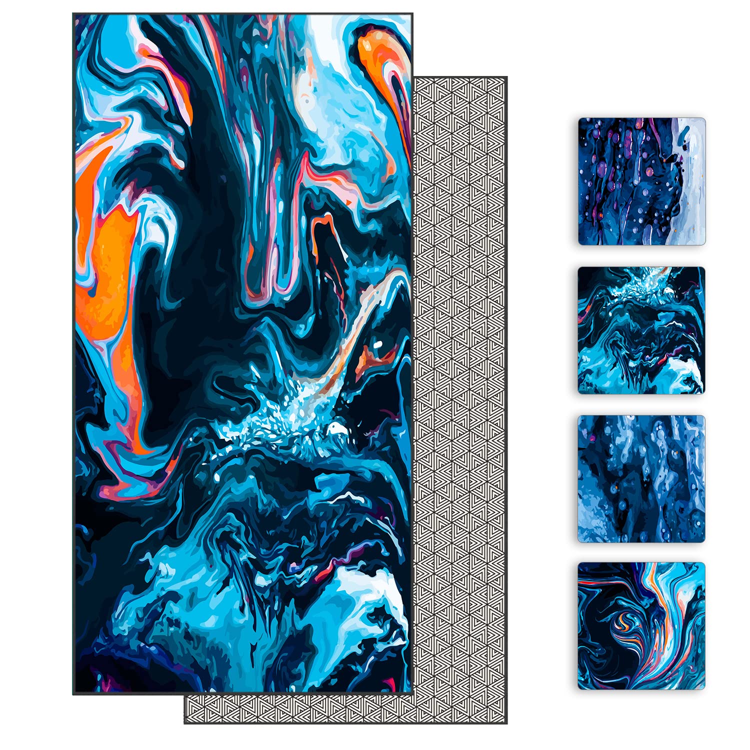 DARCHEN Microfiber Beach Towels Oversize Quick Dry Towel[1 or 4 Pack] Travel Swimming (A [1 Pack] - Sunrice on Beach, Large - 160 x 80 CM)