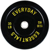 Signature Fitness 2" Olympic Bumper Plate Weight Plates with Steel Hub, 35LB, Single, Black