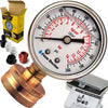 Flow Doctor Water Pressure Glycerin Filled Gauge Kit, All Purpose, 6 Parts Kit, 0 To 200 Psi, Standard 3/4" Female Garden Hose Thread Plus 5 Adapters