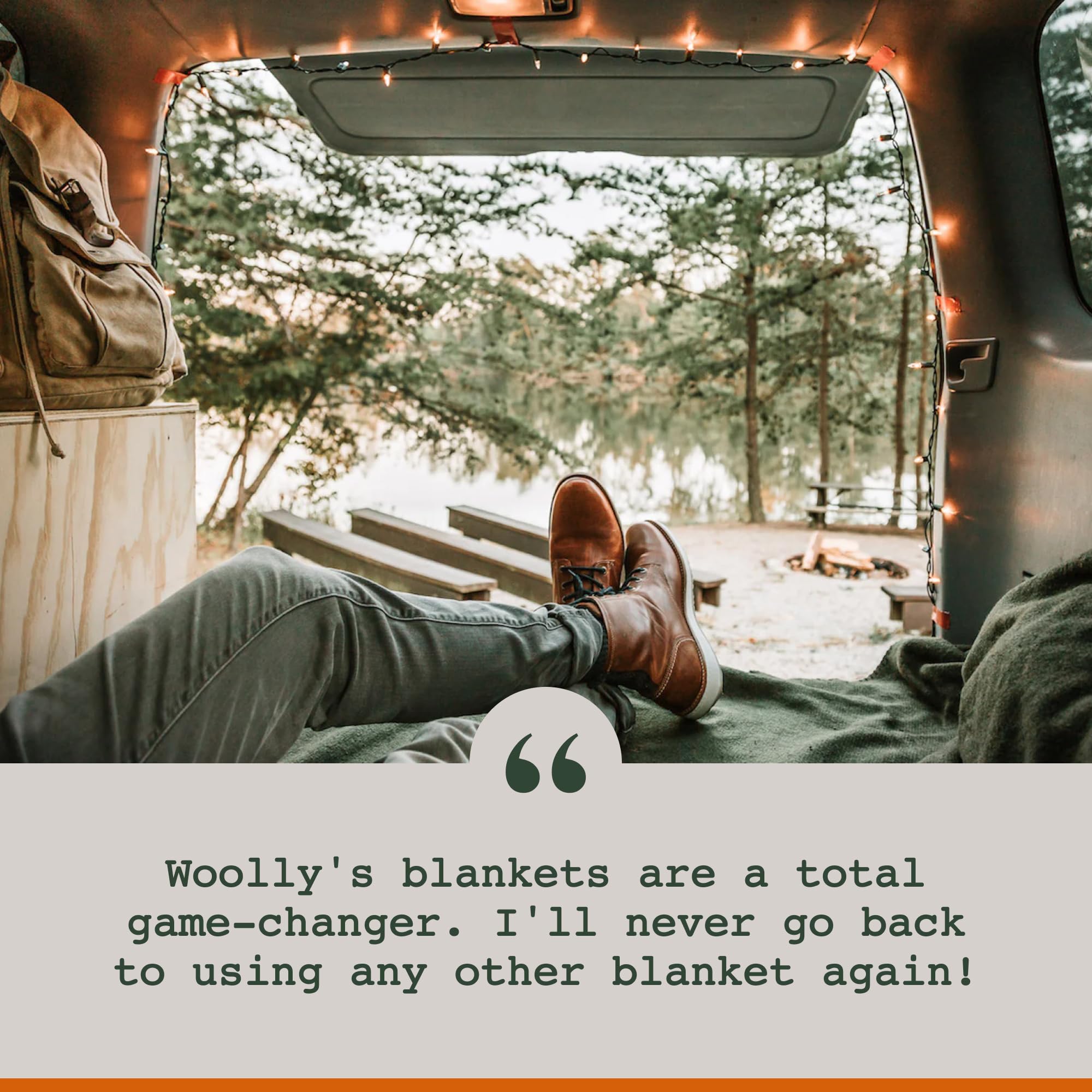 Woolly Mammoth Merino Wool Blanket - Large 66" x 90", 4LBS Camp Blanket | Throw for the Cabin, Cold Weather, Emergency, Dog Camping Gear, Hiking,