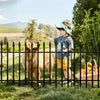 Thealyn Metal Garden Fence Decorative Fence 60cm High x 60cm Wide (5 Panels, Total Length 3m) No Dig Fence Border Fence Dog Fence Landscape Fencing