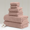 Modern Threads 6 Piece Set, 2 Bath Towels, 2 Hand Towels, 2 Washcloths Yarn Dyed Diamond Gate Jacquard Towel Set Dusty Rose