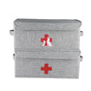 Gzsekken 2 Set Medicine Storage Box and Pet First Aid Kit,Fabric First Aid Box Empty with Handle Lid, Large Capacity Medicine Container,Medical
