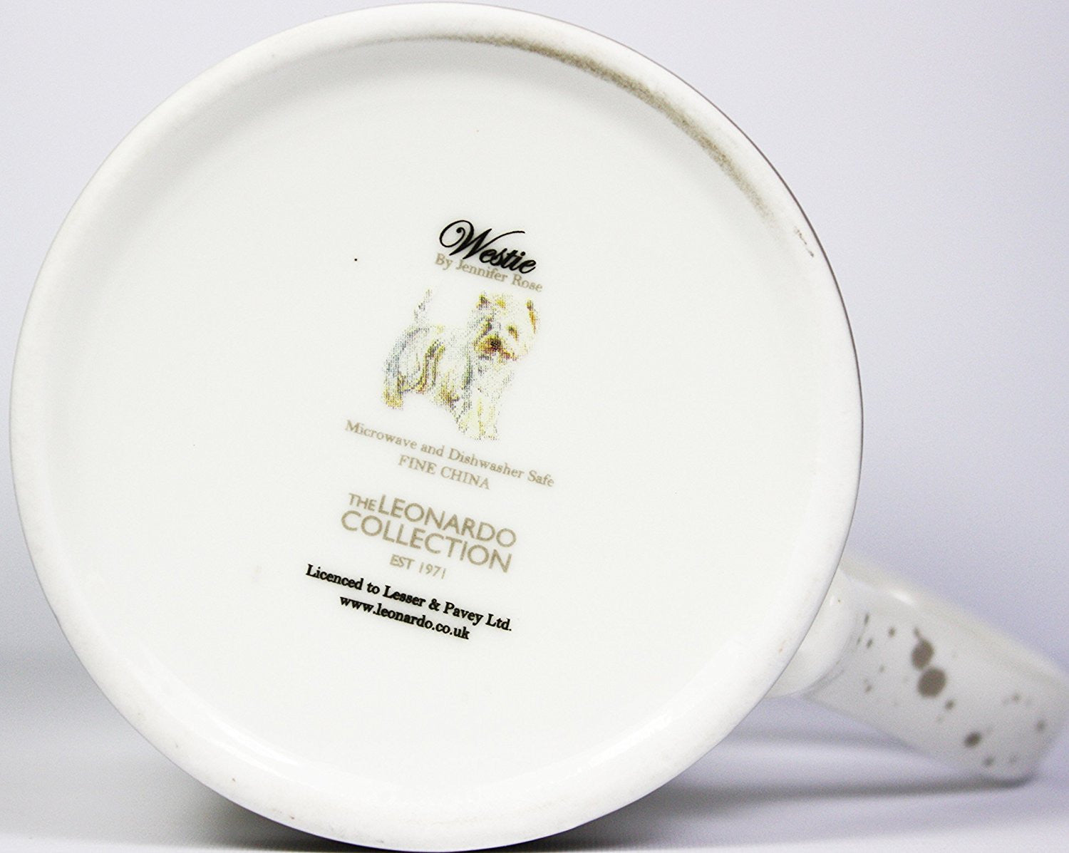 West Highland Terrier Fine China Mug and Coaster Set by Lesser & Pavey