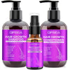 GIFBEA Hair Growth Shampoo and Conditioner Set with Rosemary Oil Serum, Biotin, Argan, Castor, Coconut, Keratin, Rice Water - Hair Loss Treatment,
