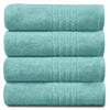 GC GAVENO CAVAILIA 4 PK Extra Large Bath Sheet, Water Absorbent Cotton Towels, 450 GSM Quick Dry Towels Set, Aqua