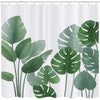 Qucarder 3D HD Nature Green Leaves Shower Curtain Design Bath Curtain Waterproof Shower Curtains for Bathroom Decor with 12 Hooks 72x72 Inch