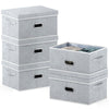 Lesfit 20 L Fabric Storage Boxes with Lid, Pack of 5