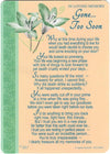 Grave/Graveside Memorial Card - In Loving Memory Gone... Too Soon