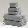 Amrapur Overseas 6-Piece Yarn Dyed Diamond Gate Jacquard Towel Set Charcoal