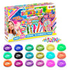 Craze Scoubidou Creative Box ? Silicone Scoobies Strings Kit with 36 Scooby Strings & 30+ Beads ? Friendship Bracelet Kit & Crafts Kit, Crafting Gifts