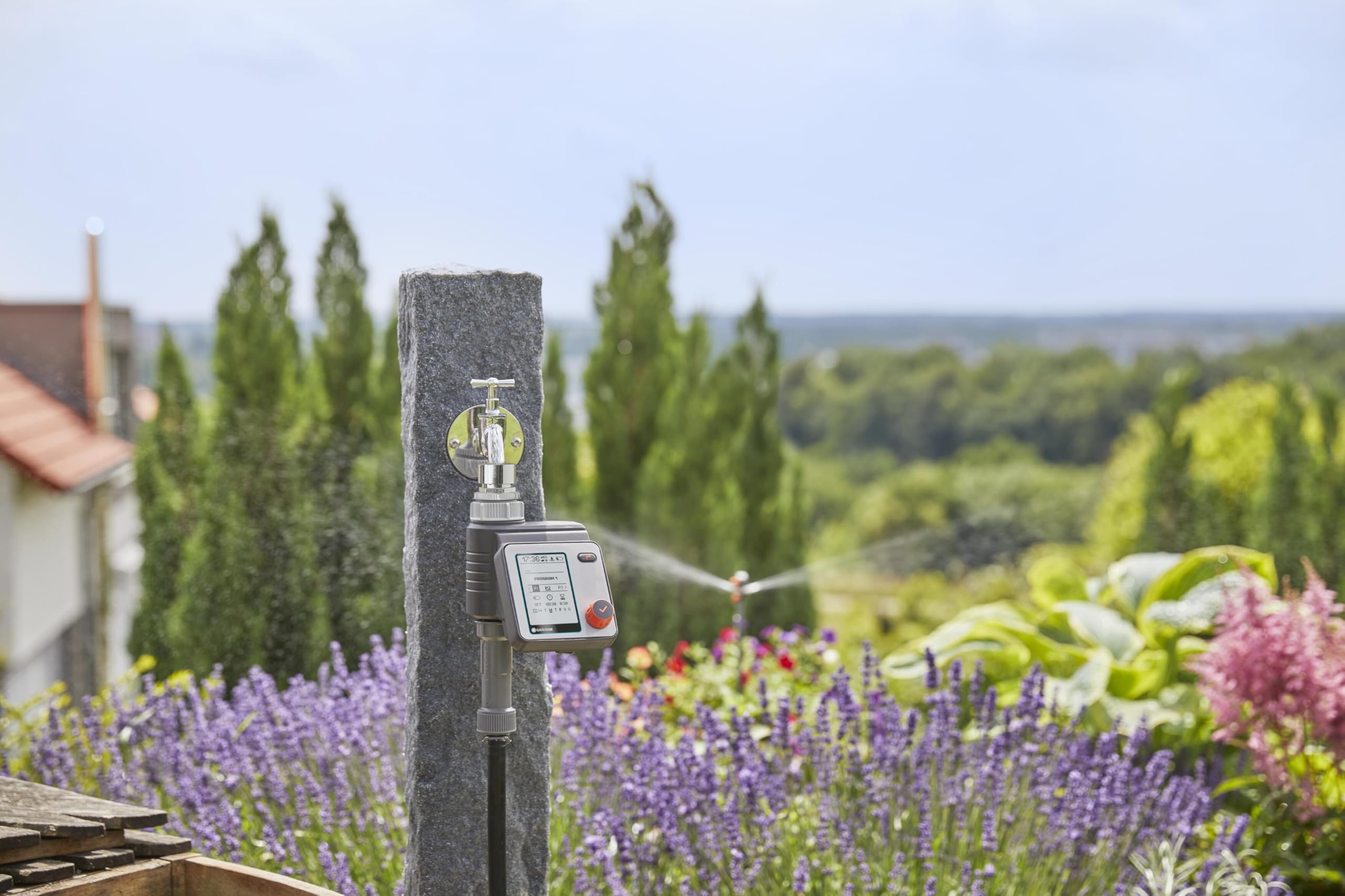 Gardena Watering Control Master: Automatic and time-saving watering, 6 schedules, LCD display, Water Now function, Safe-Stop (1892-20)
