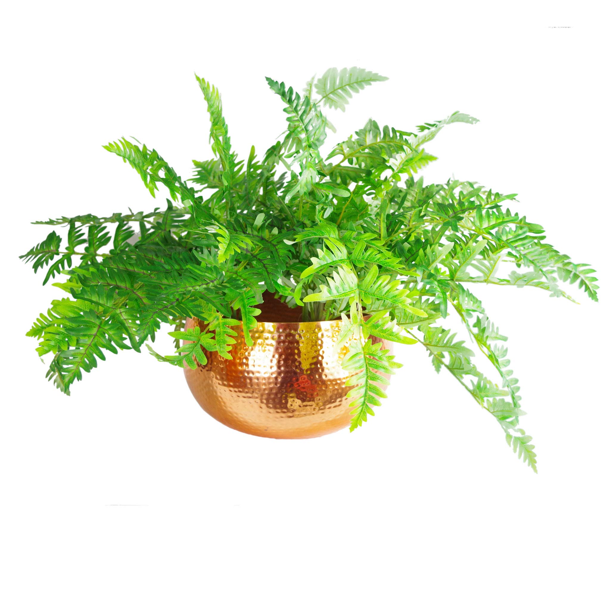 Leaf LEAF-7304 Large Metal Planter 32 x 20cm Hammered Copper Colour-Straight Edge