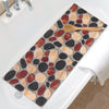 Extra Long Soft Loofah Bath Mat: Anti Mould Quick Drying High Permeability with Non Slip Backing - Foot Scratch Massage Floor Mat for Bathroom Wet