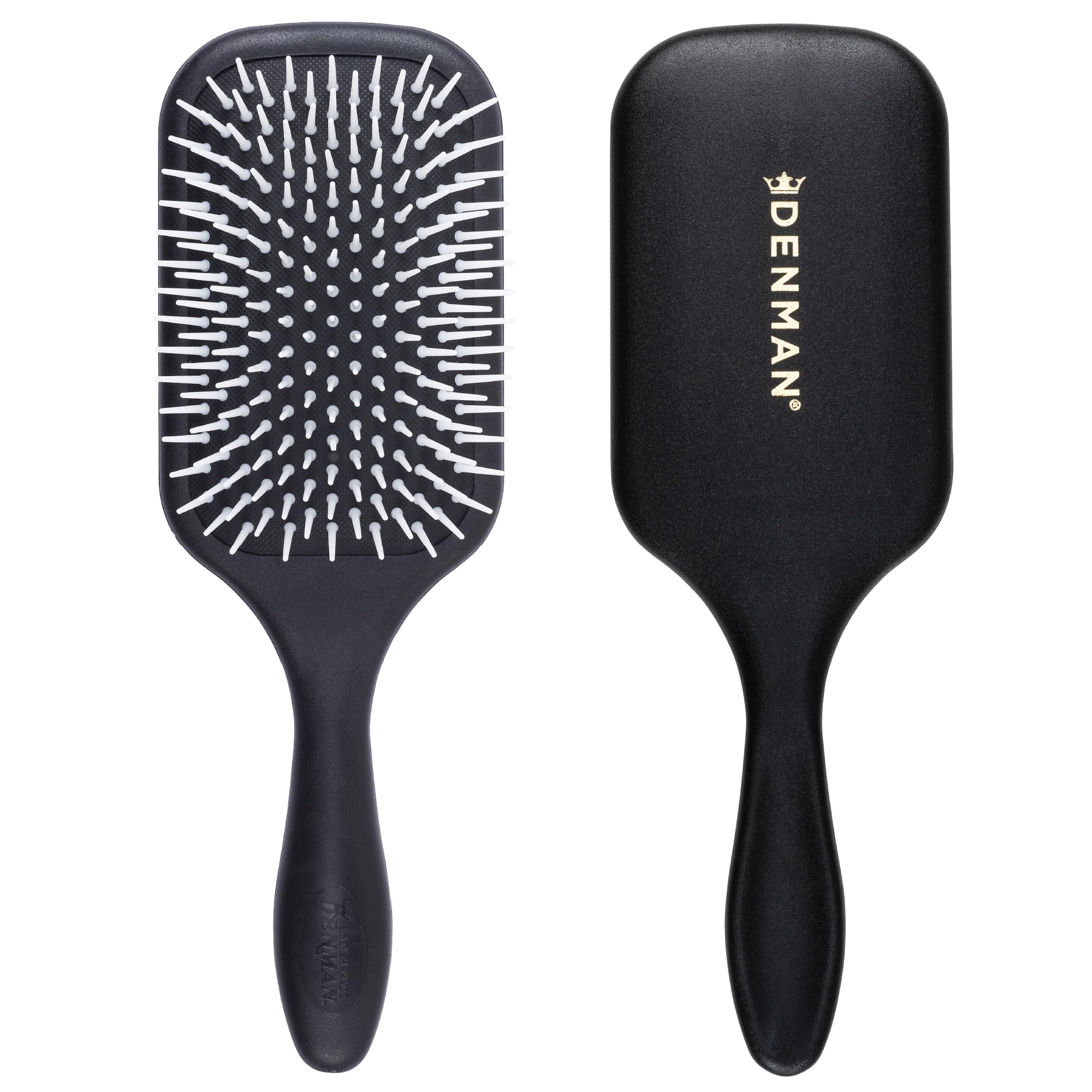Denman Detangler Hair Brush for Fast and Comfortable Detangling, Blow Drying and Styling - Combination of D3 Styling Pins & Paddle Brush - For Women