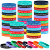 Otuuz 48 Pcs Bible Bracelets Faith Bible Verse Rubber Wristbands Christian Bracelet for Men Women Jesus Inspirational Religious Silicone Wristbands