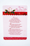 Missing My Dear Wife Grave Card Christmas Decorations Memorial Remembrance Card